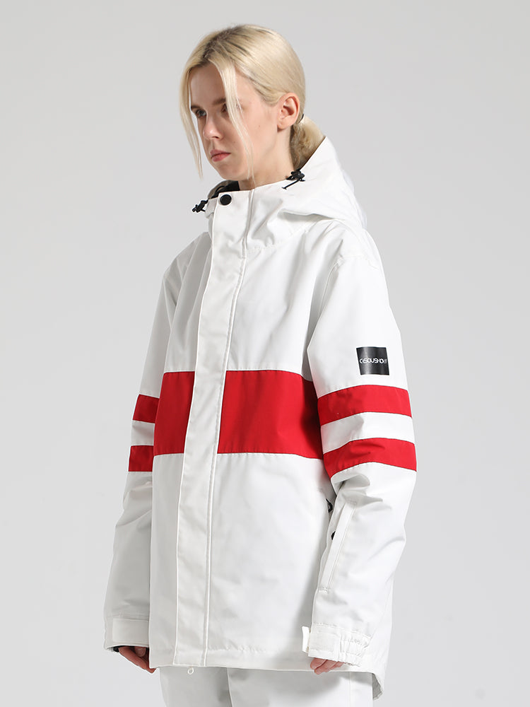 Gsou Snow Women's Paneled Loose Waterproof Insulated Ski Jacket