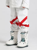 Gsou Snow Women's Loose Colorblock Reflective Ski Pants