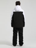 Gsou Snow Herren-Snowboard-Jacken- und Hosen-Set mit reflektierendem Buchstabenblock