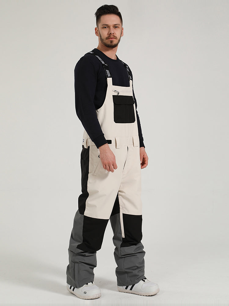 Gsou Snow Men's Couple Suspenders Ski Pants Winter Windproof And Waterproof One-Piece Snowborad Pants