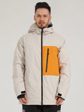 Gsou Snow hommes coupe-vent imperméable couleur Patchwork veste de Ski couples vêtements de neige 