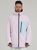 Gsou Snow hommes coupe-vent imperméable couleur Patchwork veste de Ski couples vêtements de neige 