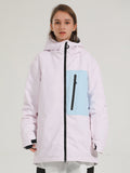 Gsou Snow veste de Ski d'hiver pour femme, planche simple, Double planche, coupe-vent, imperméable, couleur Patchwork, vêtements de neige pour couples 