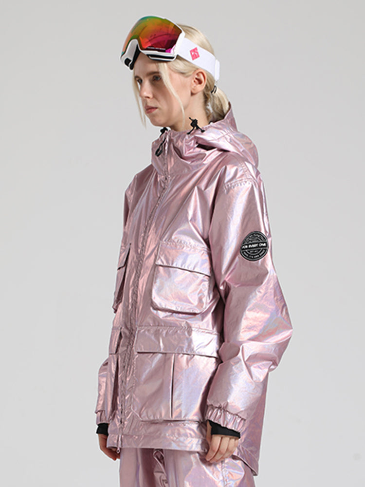 Gsou Snow Women's Pink Dazzling Ski Jacket