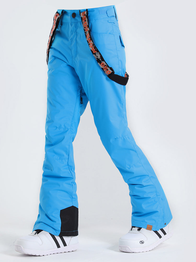 Pantalon de snowboard et de ski Highland Bib pour femme Gsou Snow bleu