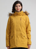Gsou Snow Women's Yellow Warm Waterproof And Windproof Snowboard Jackets