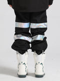 Gsou Snow Women's Loose Colorblock Reflective Ski Pants