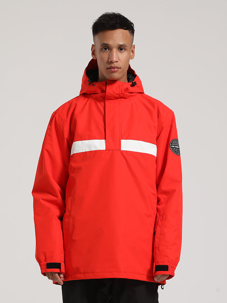 Gsou Snow Men's Red Pullover Ski Jacket