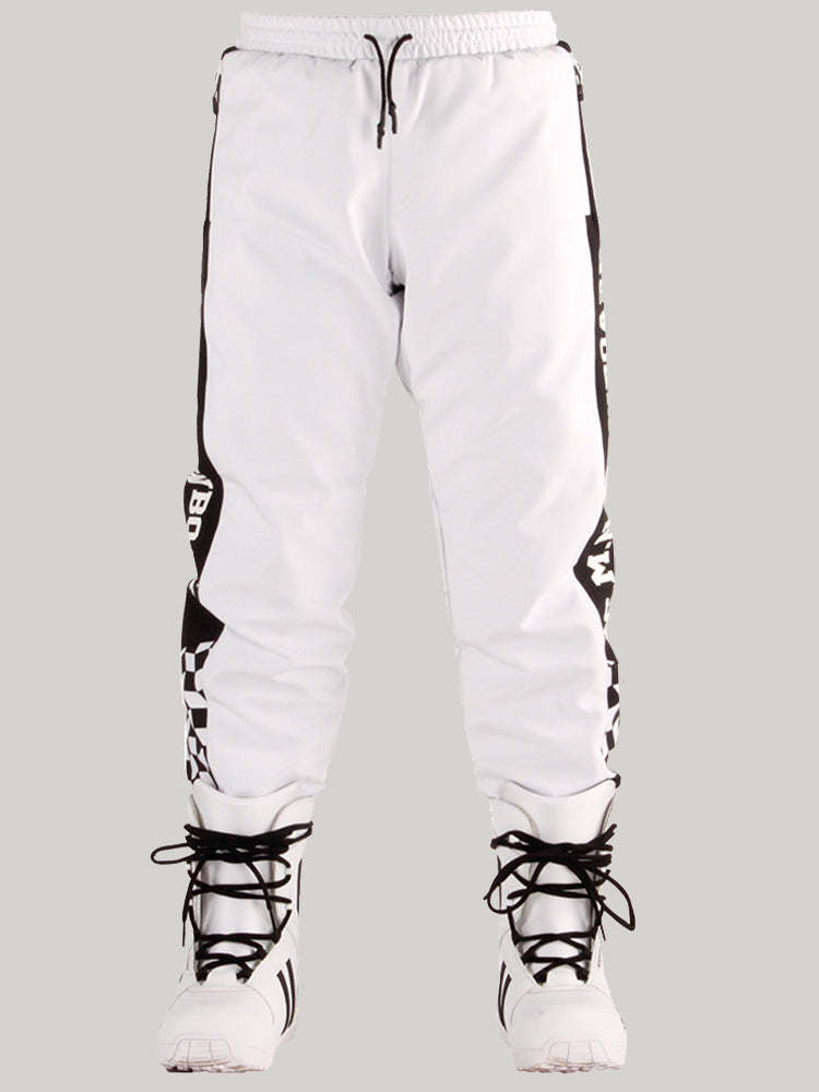 SMN Women's New White Ski Pants Thin Version Of The Veneer Double Board Warm Beam Foot Ski Pants Waterproof Wear-Resistant Professional Beam Leg Ski Pants