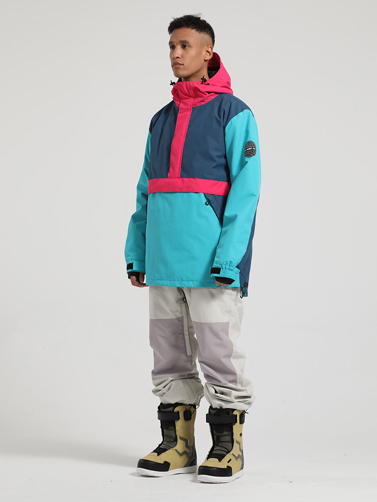 Gsou Snow Combinaison de ski à pull color block pour hommes