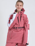 SMN Neue rosa Skianzug für Damen, wind- und wasserdicht, Winterjacke, warmer Kapuzenpullover, Snowboard-Kleidung für den Außenbereich
