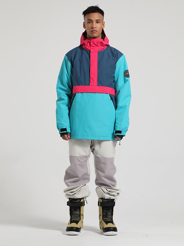 Gsou Snow Combinaison de ski à pull color block pour hommes