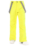 SMN Pantalon de ski et de snowboard imperméable Highland Bib pour hommes jaune
