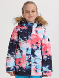 Veste de snowboard isolée d'hiver à imprimé coloré pour enfant Gsou Snow