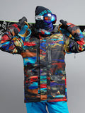 Gsou Snow Herren-Snowboardjacke, farbenfroh, hoch winddicht, wasserdicht, für den Winter