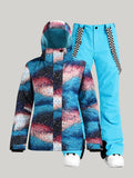 SMN Damen-Winter-Schneeanzug, warm, gesteppt, wasserdicht und winddicht, verdickter Einzel- und Doppelboard-Skianzug 