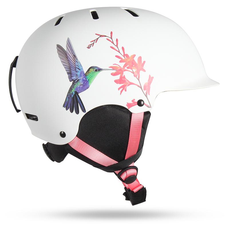 Gsou Snow Adult Hummingbird Print Lightweight Integrated Eps Ski Snowboard Helmet