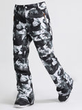 Gsou Snow Pantalon de snowboard camouflage imperméable et coupe-vent Diamond Camo pour hommes