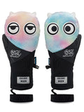 Gsou Snow Adult Unisex Cute Big Eyes Plush Snowboard Gloves Winter Mittens