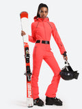Gsou Snow Combinaison de ski classique une pièce avec capuche pour femme 