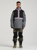 Gsou Snow Men's Colorblock Pullover Ski Suit