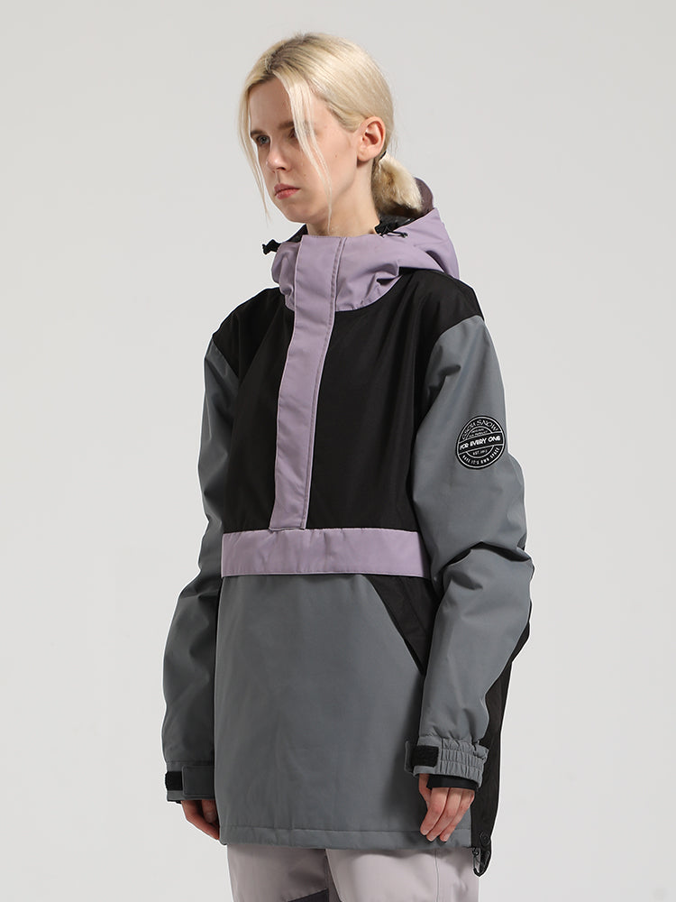 Gsou Snow Women's Colorblock Pullover Ski Jacket