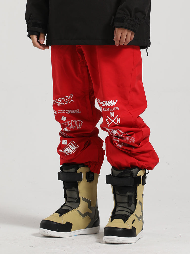 Gsou Snow Damen-Skihose mit rotem Aufdruck