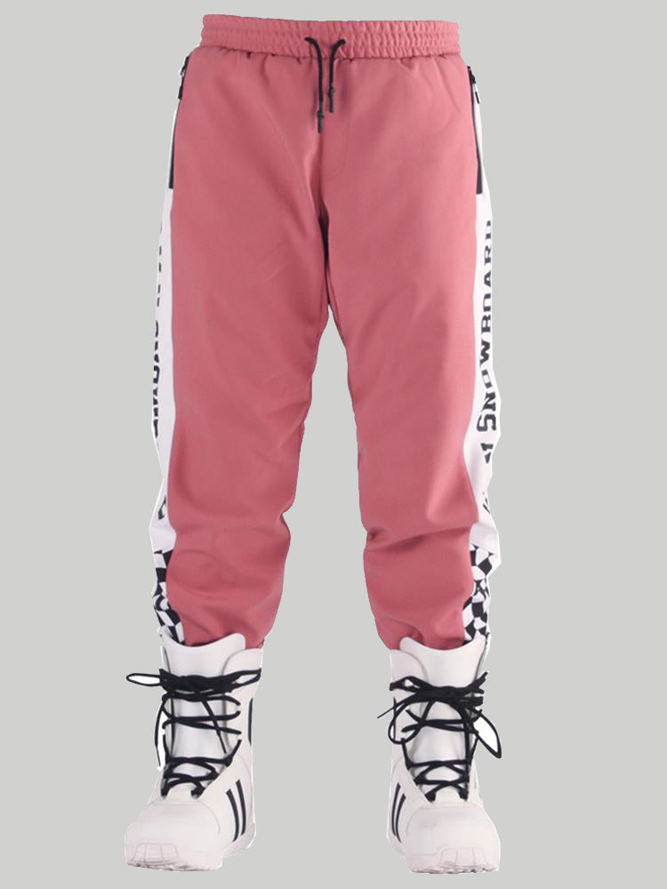 SMN Nouveau pantalon de ski rose pour femme Version fine du pantalon de ski à double planche en placage Pantalon de ski à poutre chaude imperméable et résistant à l'usure Pantalon de ski à jambe de poutre professionnelle