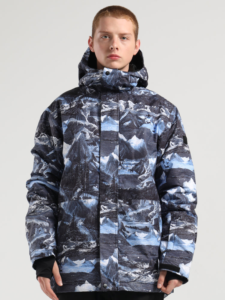 Men's Waterproof&Windproof Snowboard Jacket Ski Jacket Warm Clothing Multiple pockets