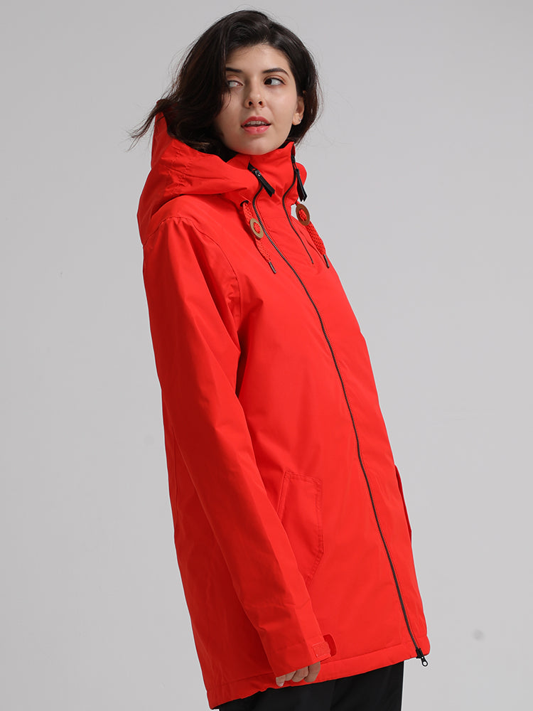 Womens Red Ski Jacket 10K Windproof and Waterproof Snowboard Jacket£¬Machine washable