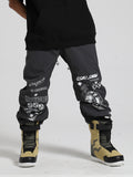 Gsou Snow Women's Black Print Ski Pants