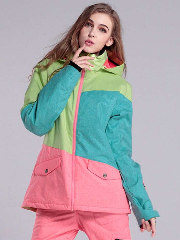 Winter Jacket Waterproof Windproof Colorful Women's Ski/Snowboard Jackets