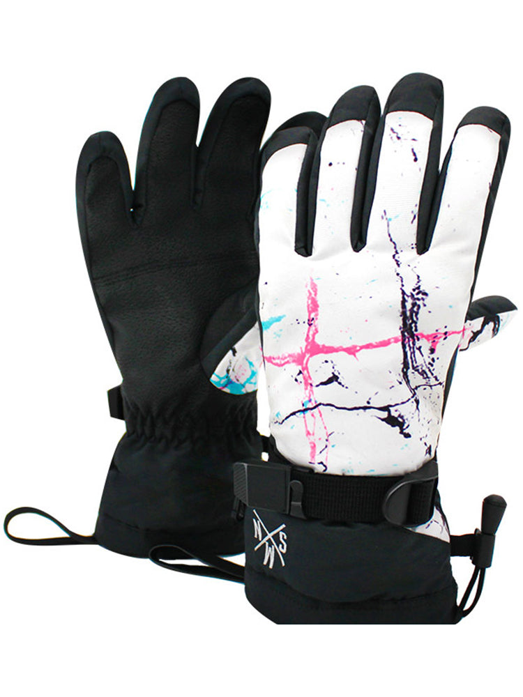 SMN Damen-Skihandschuhe, warm, wasserdicht, für den Winter, Outdoor, Schnee, Snowboard, sportliche Handschuhe