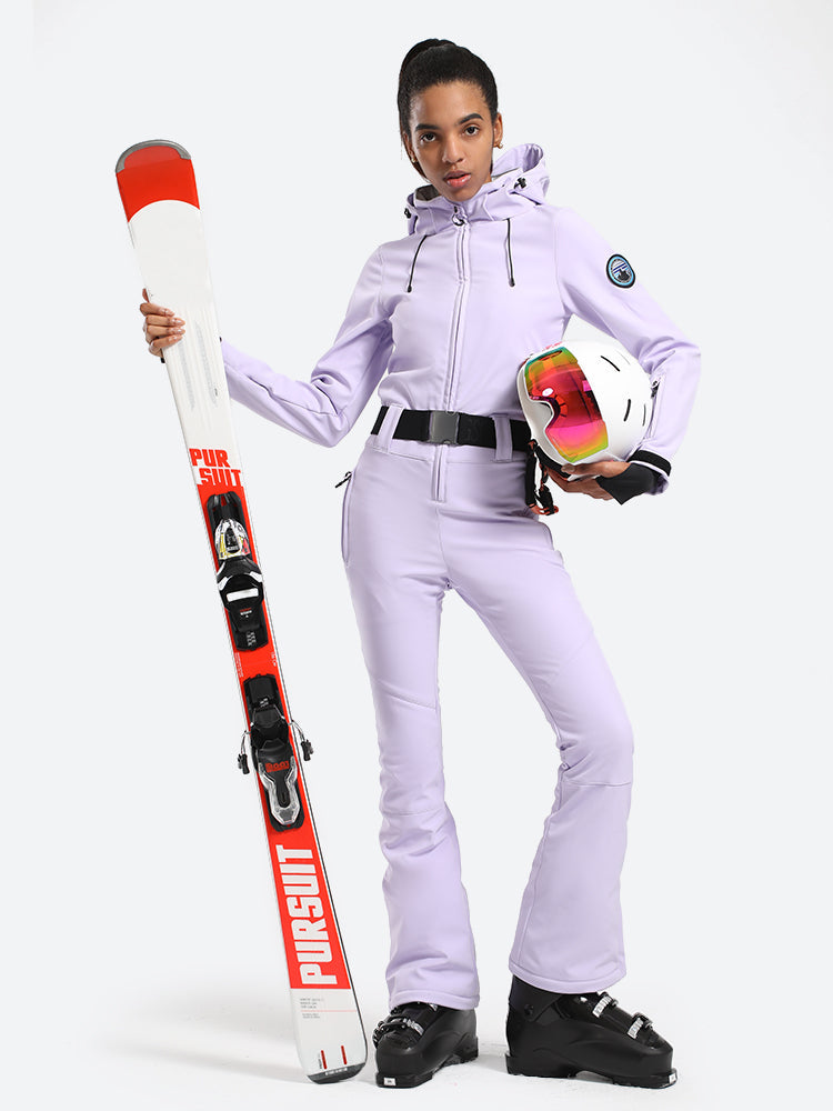 Gsou Snow Combinaison de ski classique une pièce avec capuche pour femme 