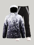 SMN Women's Mountain Freeze Colorful Print Waterproof Winter Snowboard Suit