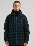 SMN – chemise à carreaux bleu et vert pour homme, combinaison de Ski, imperméable, épais et chaud, tendance, ample, pour la neige, automne et hiver