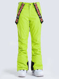 Gsou Snow Women's Thermal Warm High Waterproof Windproof Green Snowboard & Ski Pants