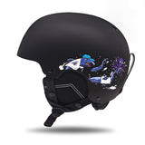 SMN casque de Ski noir pour enfant équipement de Ski en plein air équipement de protection de Snowboard casque de neige à double planche de sport