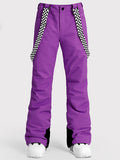 Pantalon de snowboard et de ski Highland Bib pour femme Gsou Snow violet