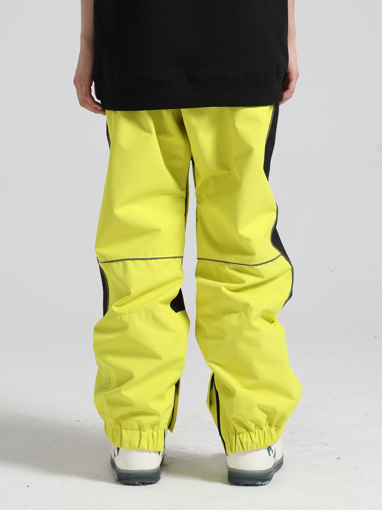 Gsou Snow Pantalon de ski réfléchissant Colorblock pour hommes
