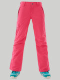 Gsou Snow Pantalon de ski thermique chaud hautement imperméable coupe-vent rose pour femme
