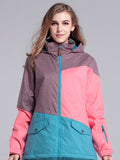 Gsou Snow Women's Warm Thermal Waterproof Windproof Colorful Ski Jacket