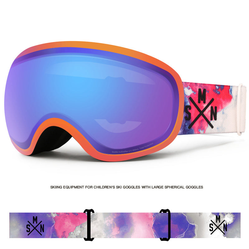 SMN Adult Ski Goggles Double-Layer Windproof Anti-Fog Mountaineering Equipment Cocker Myopia Snow Goggles Ski Goggles