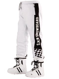SMN Neue weiße Skihose für Damen, dünne Version der Furnier-Doppelbrett-Skihose mit warmem Strahlfuß, wasserdichte, verschleißfeste, professionelle Skihose mit Strahlbein