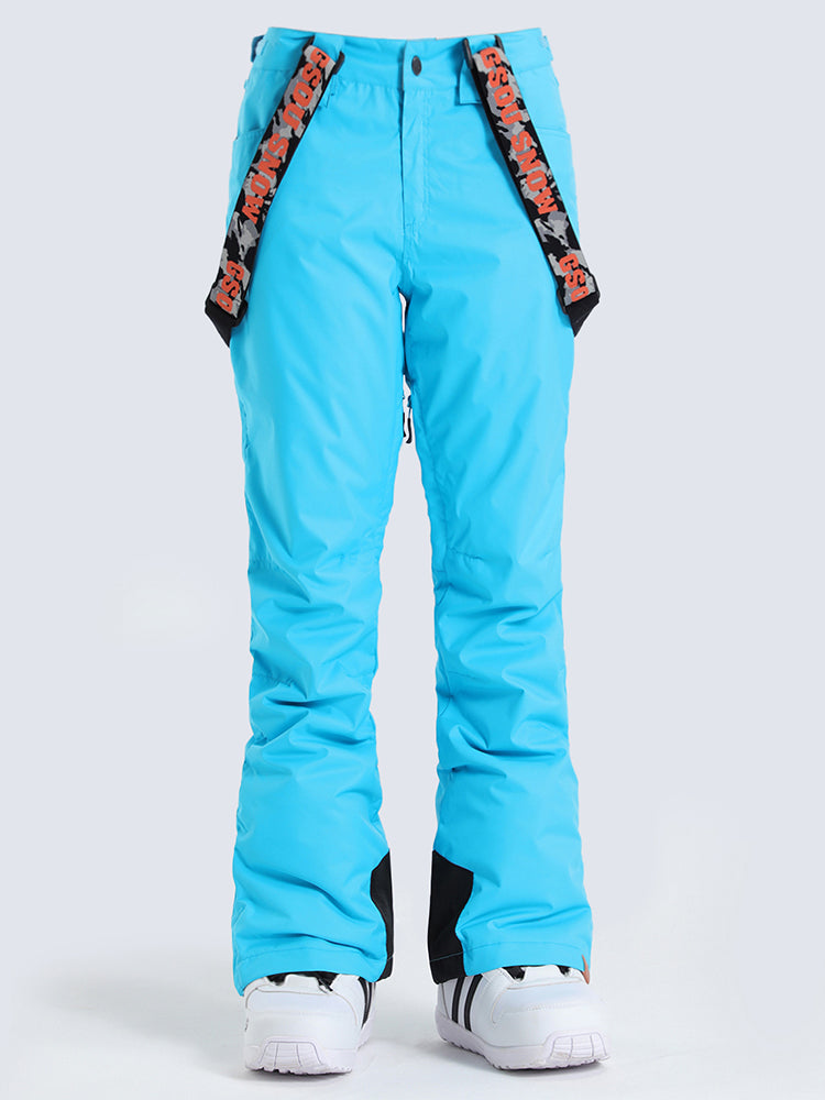 Gsou Snow Cambridge Blue High Waterproof Windproof Women's Snowboarding/Ski Pants