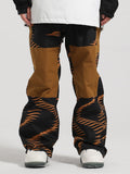 Gsou Snow Pantalon de ski à rayures multicolores pour hommes