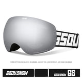 Gsou Snow Kinder-Skibrille für Snowboard, Schneemobil, Skaten, Antibeschlag, UV-Schutz, Otg-Überbrille