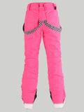 Gsou Snow Women's Highland Bib Snowboard & Ski Pink Pants