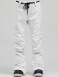 SMN Women's New Fashion Winter Waterproof White Ski Snowboard Pants