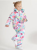 SMN Kid's Colorful Cute Camouflage One Piece Snowboard Suit